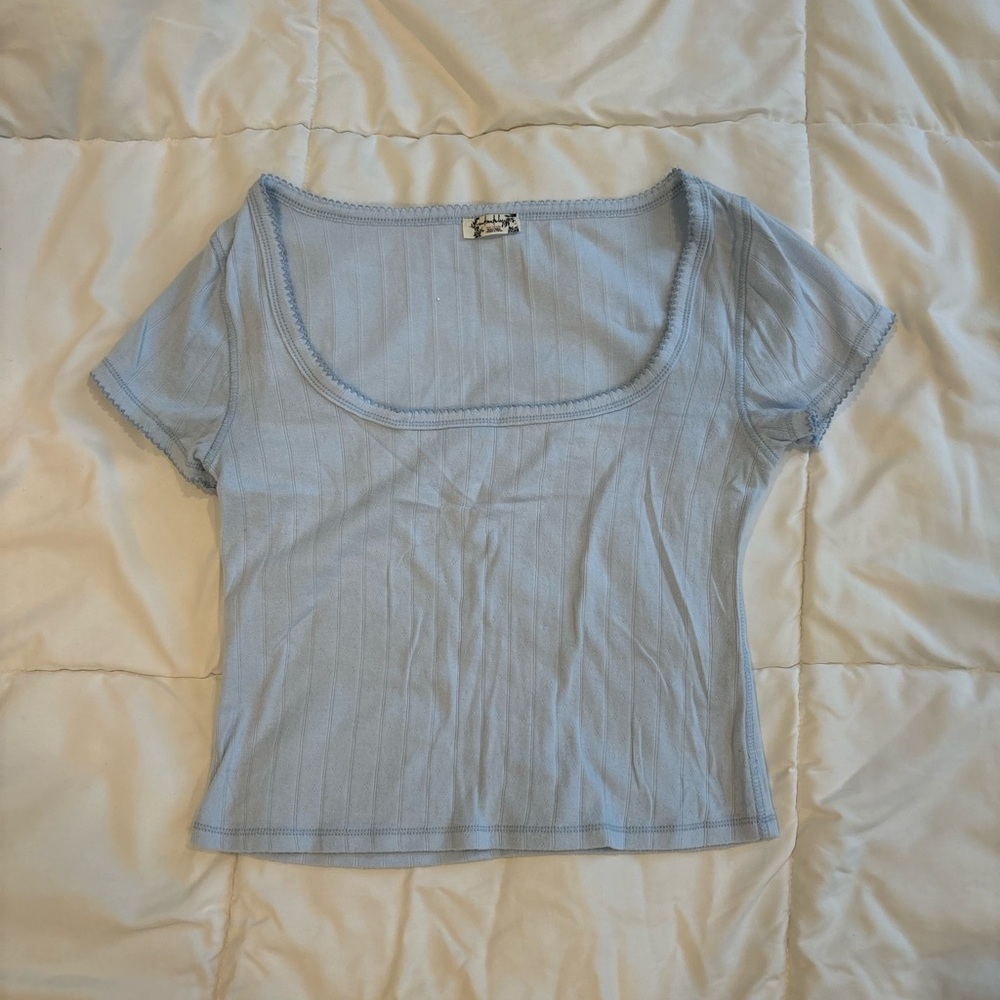 Intimately free people blue crop top size small